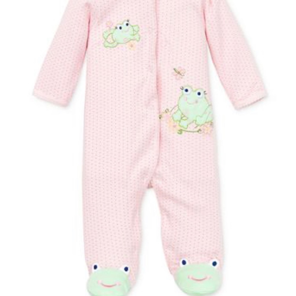 9M Little Me Frog Footie PJs